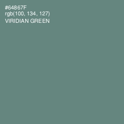 #64867F - Viridian Green Color Image