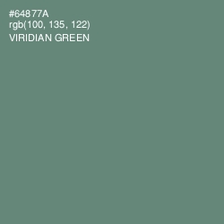 #64877A - Viridian Green Color Image