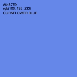 #6487E9 - Cornflower Blue Color Image