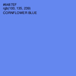 #6487EF - Cornflower Blue Color Image