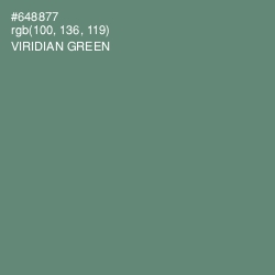 #648877 - Viridian Green Color Image