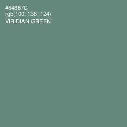 #64887C - Viridian Green Color Image