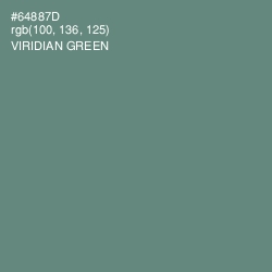 #64887D - Viridian Green Color Image