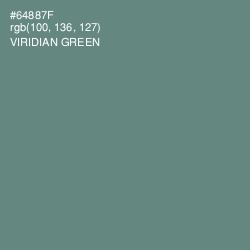 #64887F - Viridian Green Color Image