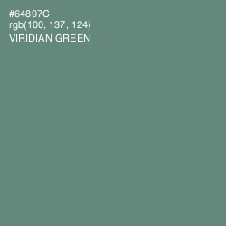 #64897C - Viridian Green Color Image