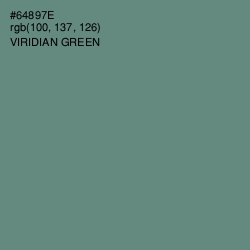 #64897E - Viridian Green Color Image