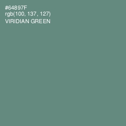 #64897F - Viridian Green Color Image
