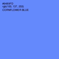 #6489FD - Cornflower Blue Color Image