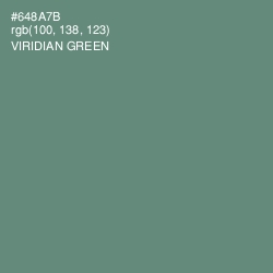 #648A7B - Viridian Green Color Image