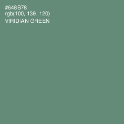 #648B78 - Viridian Green Color Image