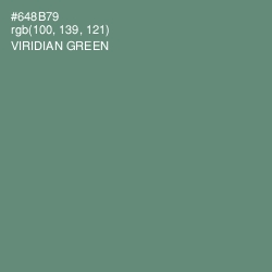 #648B79 - Viridian Green Color Image