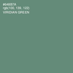 #648B7A - Viridian Green Color Image