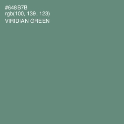 #648B7B - Viridian Green Color Image