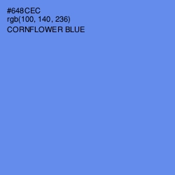 #648CEC - Cornflower Blue Color Image
