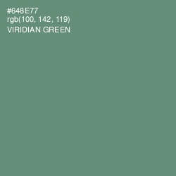 #648E77 - Viridian Green Color Image