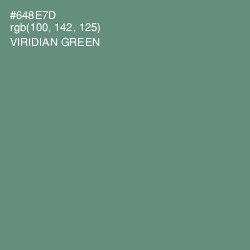 #648E7D - Viridian Green Color Image