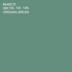 #648E7E - Viridian Green Color Image