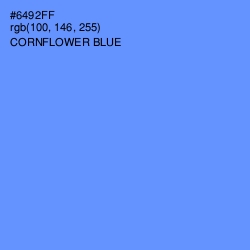 #6492FF - Cornflower Blue Color Image