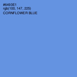 #6493E1 - Cornflower Blue Color Image