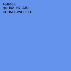 #6493EE - Cornflower Blue Color Image