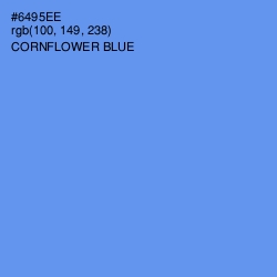 #6495EE - Cornflower Blue Color Image