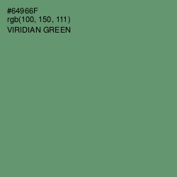 #64966F - Viridian Green Color Image