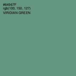 #64967F - Viridian Green Color Image