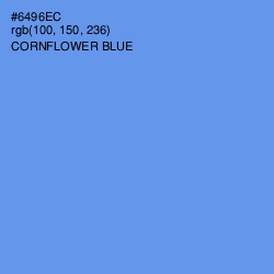 #6496EC - Cornflower Blue Color Image