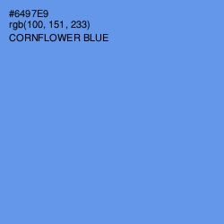 #6497E9 - Cornflower Blue Color Image