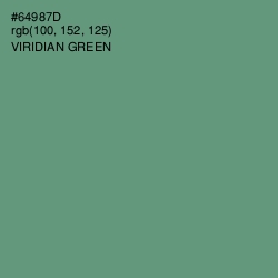 #64987D - Viridian Green Color Image