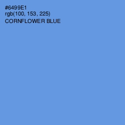 #6499E1 - Cornflower Blue Color Image