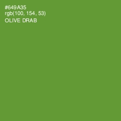 #649A35 - Olive Drab Color Image