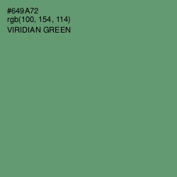 #649A72 - Viridian Green Color Image