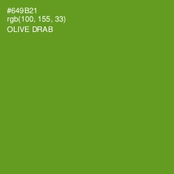 #649B21 - Olive Drab Color Image