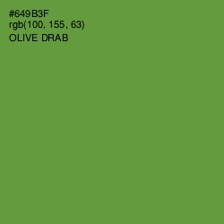 #649B3F - Olive Drab Color Image