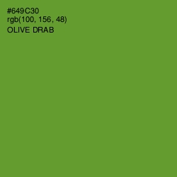 #649C30 - Olive Drab Color Image