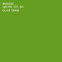 #649D20 - Olive Drab Color Image