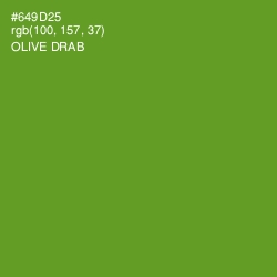 #649D25 - Olive Drab Color Image