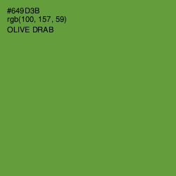 #649D3B - Olive Drab Color Image