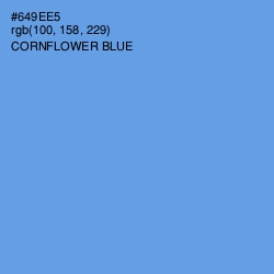 #649EE5 - Cornflower Blue Color Image