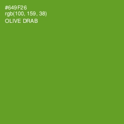 #649F26 - Olive Drab Color Image