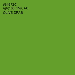 #649F2C - Olive Drab Color Image