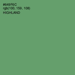 #649F6C - Highland Color Image