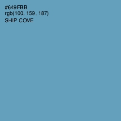 #649FBB - Ship Cove Color Image