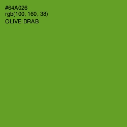 #64A026 - Olive Drab Color Image