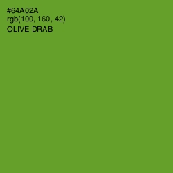 #64A02A - Olive Drab Color Image