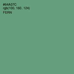 #64A07C - Fern Color Image