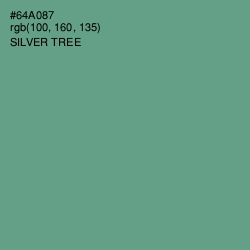 #64A087 - Silver Tree Color Image