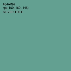 #64A092 - Silver Tree Color Image