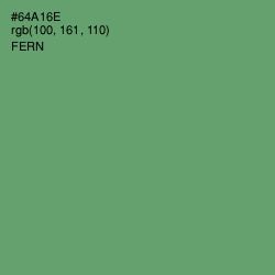 #64A16E - Fern Color Image